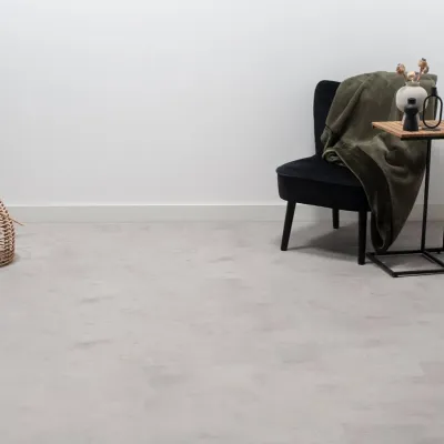 Image of: Floer Fliesen Klebe Vinyl – Betonlook Hellgrau