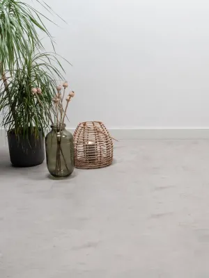 Image of: Floer Fliesen Klebe Vinyl – Betonlook Hellgrau