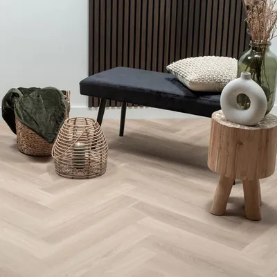 Image of: Floer Fischgrät Klebe Vinyl – Reine Eiche
