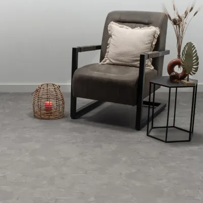 Image of: Floer Fliesen Klebe Vinyl – Betonlook Grau