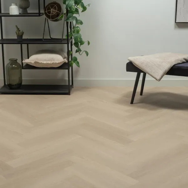 Image of: Floer Fischgrät Klick Vinyl – Beige Eiche