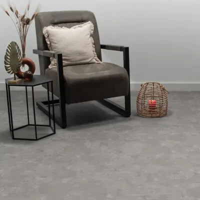 Image of: Floer Fliesen Klick Vinyl – Betonlook Grau